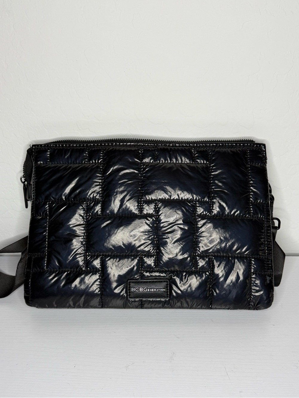 BCBGeneration Black Quilted Crossbody Bag